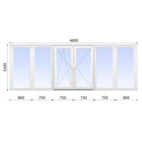 Балкон П-образный 1600x4600 Dexen 70 мм 2-камерный стеклопакет