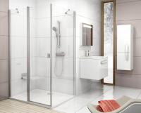 Душевая дверь Ravak Chrome CRV2-120 белый+транспарент (для уголка нужно 2 шт.)
