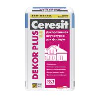Ceresit Dekor Plus, Штукатурка декоративная для фасада, 25кг