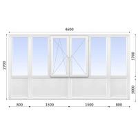 Французский балкон 2700x4600 Citylux 70 мм 2-камерный стеклопакет