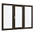 Пластиковое окно Краусс 70 мм 2-камерный стеклопакет ламинированное