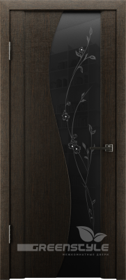 Межкомнатная дверь GLTriplex 3 Черный шелк 